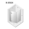 KABINA NEW AZURA ASYMETRYCZNA P 100x80x195 CZYSTE 6mm ACTIVE SHIELD