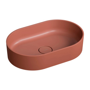 OVO M+ umywalka nablatowa, 55 x 36 cm, terracotta mat