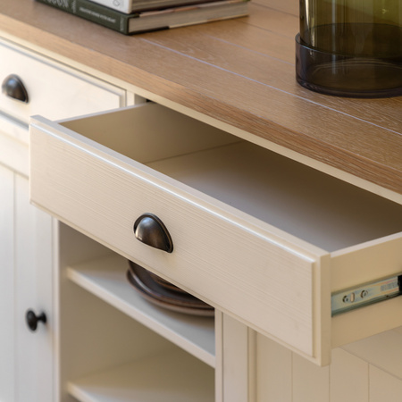 Eton 2 Door/2 Drawer Sideboard White1400x450x800mm