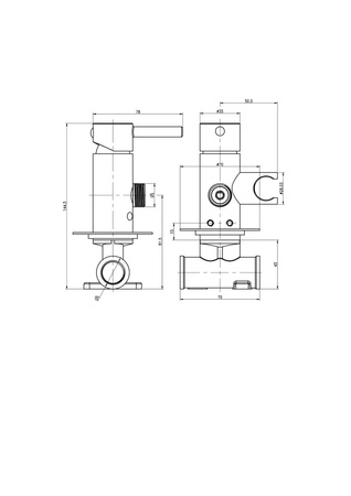 AXEL Gold Bateria bidetowa podtynkowa