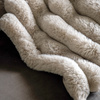 Ribbed Faux Fur Throw Natural 1300x1700mm