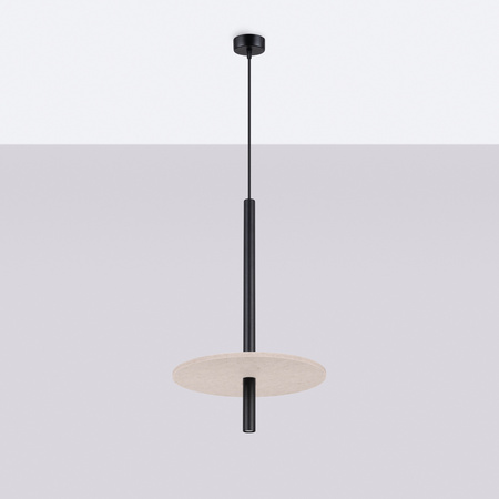 Lampa wisząca FELTRO 1 czarna/beżowa