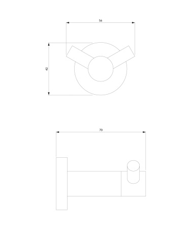 MODERN PROJECT haczyk podwójny, czarny mat