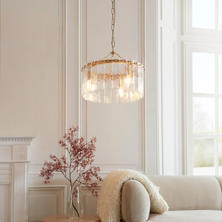 Karine 3 Pendant Light Brushed Aged Brass