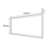 SORT lustro z oświetleniem LED 100x70cm, czarny mat