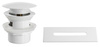 SET maskownica przelewu, odpływ wannowy 6/4", klik-klak, biały połysk