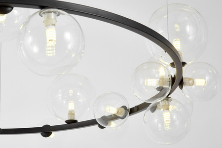 NOWOCZESNA LAMPA WISZĄCA CZARNA MERIDO W24