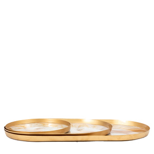 Taca Sahara Round Marbled (zestaw 3 szt.) 405 x 210 x 15 mm