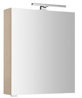 MIRRÓ szafka z lustrem, oświetlenie LED, 60x70x16cm, lewa/prawa, wiąz Bardini