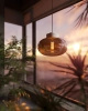 MAXLIGHT P0518 LAMPA WISZĄCA MOONSTONE AMBER GLASS+WHITE MARBLE
