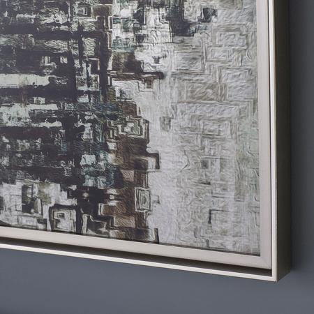 Vapour Abstract Framed Art 615x50x1220mm