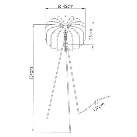 Lampa podłogowa MULA 45 beżowa