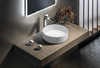 INFINITY ROUND umywalka ceramiczna nablatowa, średnica 36cm, biały mat