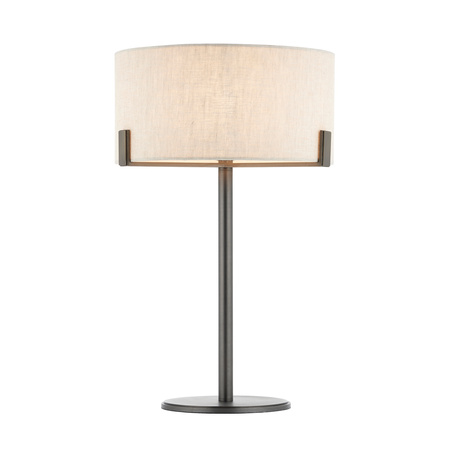 Lampa stołowa Hayfield – powłoka w odcieniu szczotkowanego brązu / naturalna, 37 × 37 × 59 cm