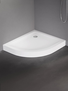 Brodzik MILD LEWY akrylowy półokrągły 80x90x11,5 biały