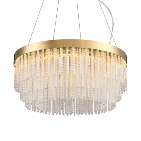 Lampa wisząca GLORIA  60 cm - żyrandol LED, kryształowo-złoty