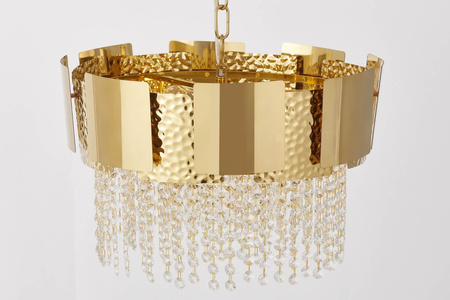 NOWOCZESNY ŻYRANDOL KRYSZTAŁOWY ZŁOTY DIONA D40