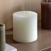 Pillar Candle Rustic White 150x150x150mm