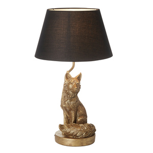 Lampa stołowa Fox – złota, 30 × 30 × 53 cm