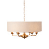 Highclere 6 Pendant Vintage Brass