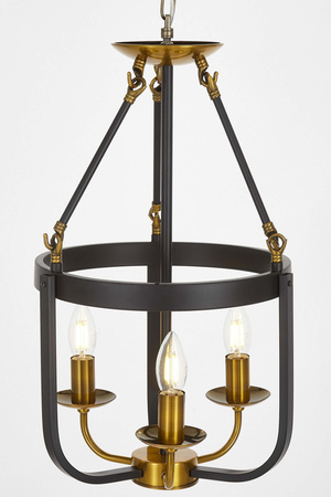 LAMPA WISZĄCA LOFT CZARNO-MOSIĘŻNA BERLING W3