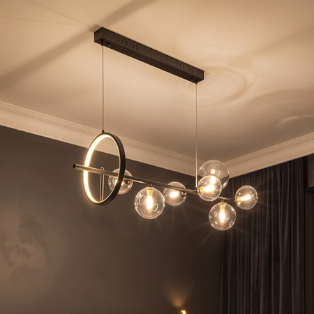 NOWOCZESNA LAMPA WISZĄCA CZARNA MERIDO W7