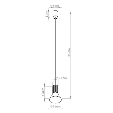 Lampa wisząca ESTRIA 1 beżowa