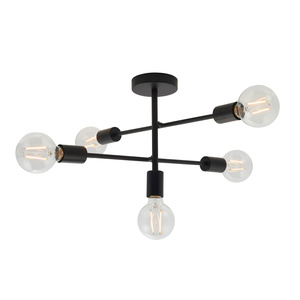 Lampa sufitowa Studio – matowa czarna, 53 × 53 × 30,5 cm