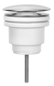 Korek umywalkowy 5/4“, klik- klak, duży grzybek, 5-46mm, ABS/stal nierdzewna