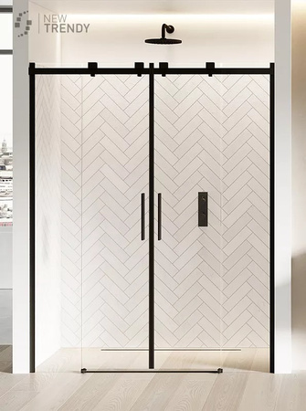 DRZWI WNĘKOWE SOFTI BLACK 180x200 CZYSTE 8mm ACTIVE SHIELD