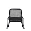 Sassano Lounge Chair with Footstool Black