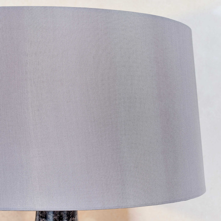 Lampa stołowa Ilsa – czarna / szara, 21,5 × 21,5 × 59 cm