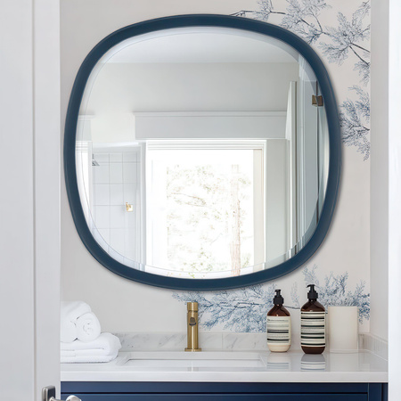 Padstow Mirror Navy 600x40x600mm