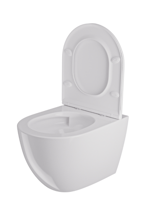 Miska WC VORTEX z deską wisząca owalna biały połysk CANEO TR2196DF
