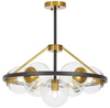 NOWOCZESNA LAMPA WISZĄCA CZARNO-ZŁOTA DONZANO W7 PRO