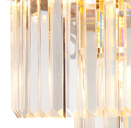 Plafon sufitowy SPLENDORE 50 cm - złoty, kryształowy glamour