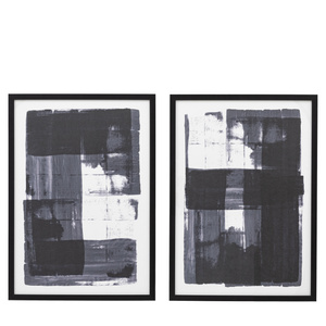 Obraz w ramie „Focal Point” – czarny, 50 × 3 × 70 cm, zestaw 2 szt.
