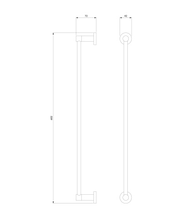 MODERN PROJECT wieszak na ręcznik, 60 cm, biały mat