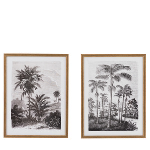 Obraz w ramie „Colonial Sketches” – wielokolorowy, 47 × 1,5 × 61 cm, zestaw 2 szt.