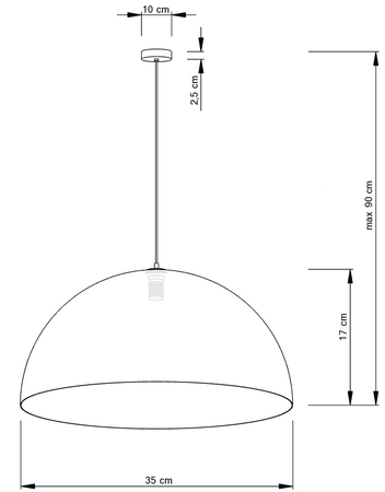 SFERA 35 BIAŁY/ZŁOTY lampa wisząca