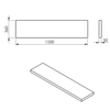 AVICE blat pod umywalkę 150x36cm, grubość 5cm, dąb Rover