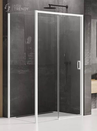 KABINA PRIME WHITE PROSTOKĄTNA PRZYŚCIENNA L 120x80x200 CZYSTE 6mm ACTIVE SHIELD