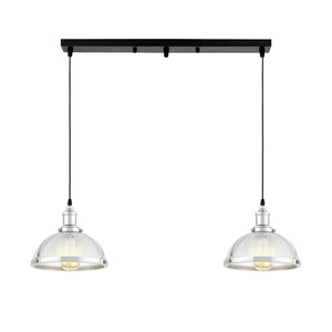 PODWÓJNA LAMPA WISZĄCA LOFT CHROMOWANA BRICO W2
