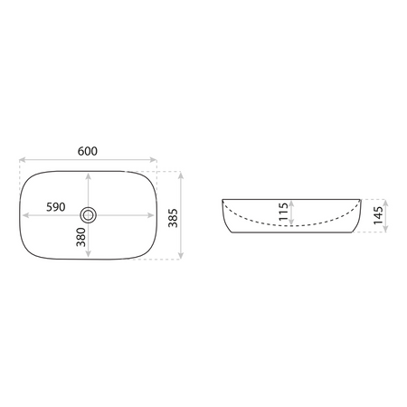 Umywalka nablatowa Alava