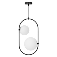 NOWOCZESNA PODWÓJNA LAMPA WISZĄCA CZARNA PANARI