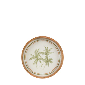 Palm Wooden Round Serving Tray