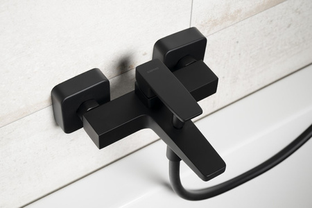 TURSI bateria wannowa ścienna, czarny mat