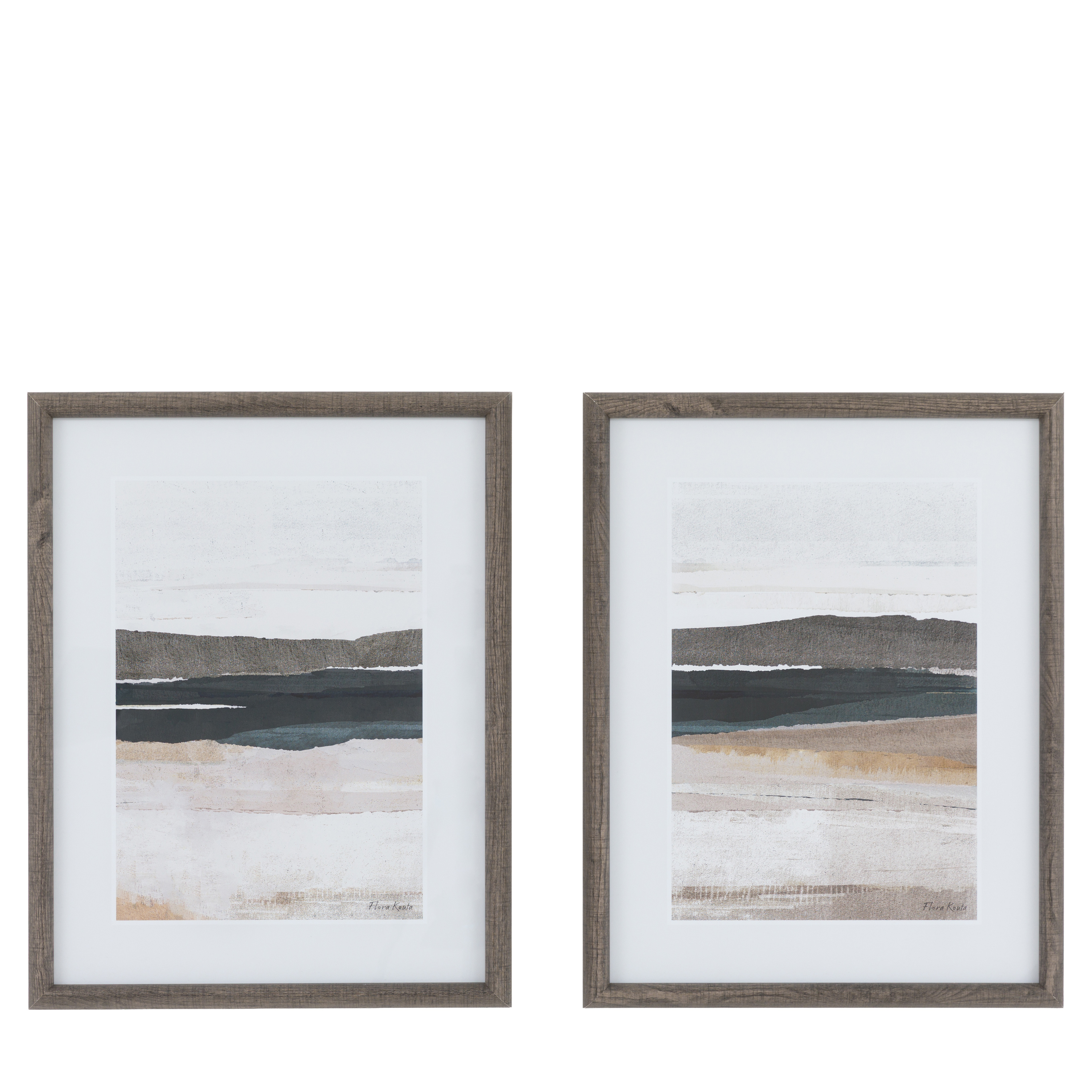 Obraz w ramie „Drift Away” – szary, 54 × 4 × 69 cm, zestaw 2 szt.