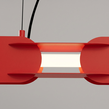 Lampa wisząca CHAIN 158 czerwona LED 4000K