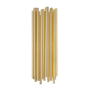 Lampa ścienna TUBO GOLD 50 cm- nowoczesny metalowy kinkiet do salonu